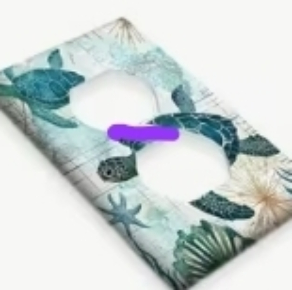 Sea Turtle Double Outlet Cover And Single Cover